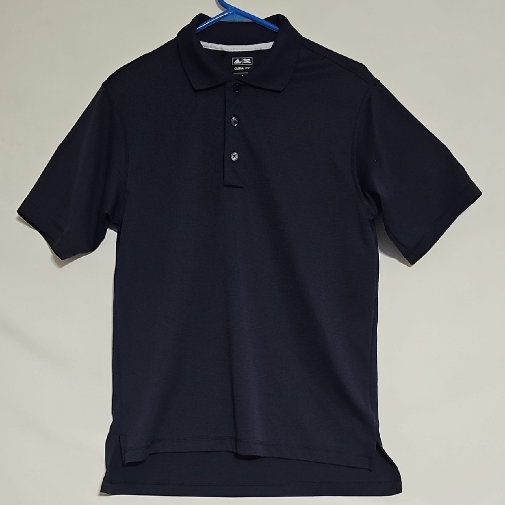 Adidas Golf Climalite Mens Navy Blue Short Sleeve Polo Shirt Small RN 88387
